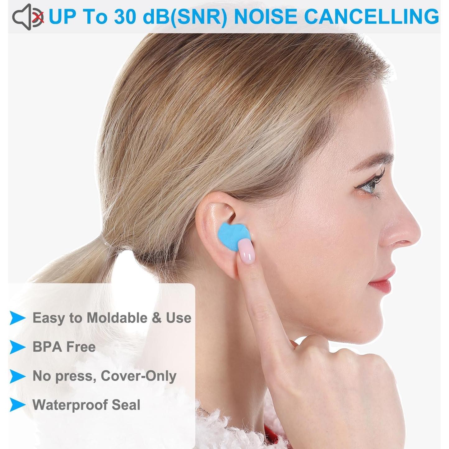 Tapones de Silicona Schiara para Dormir y Nadar - 16 Piezas