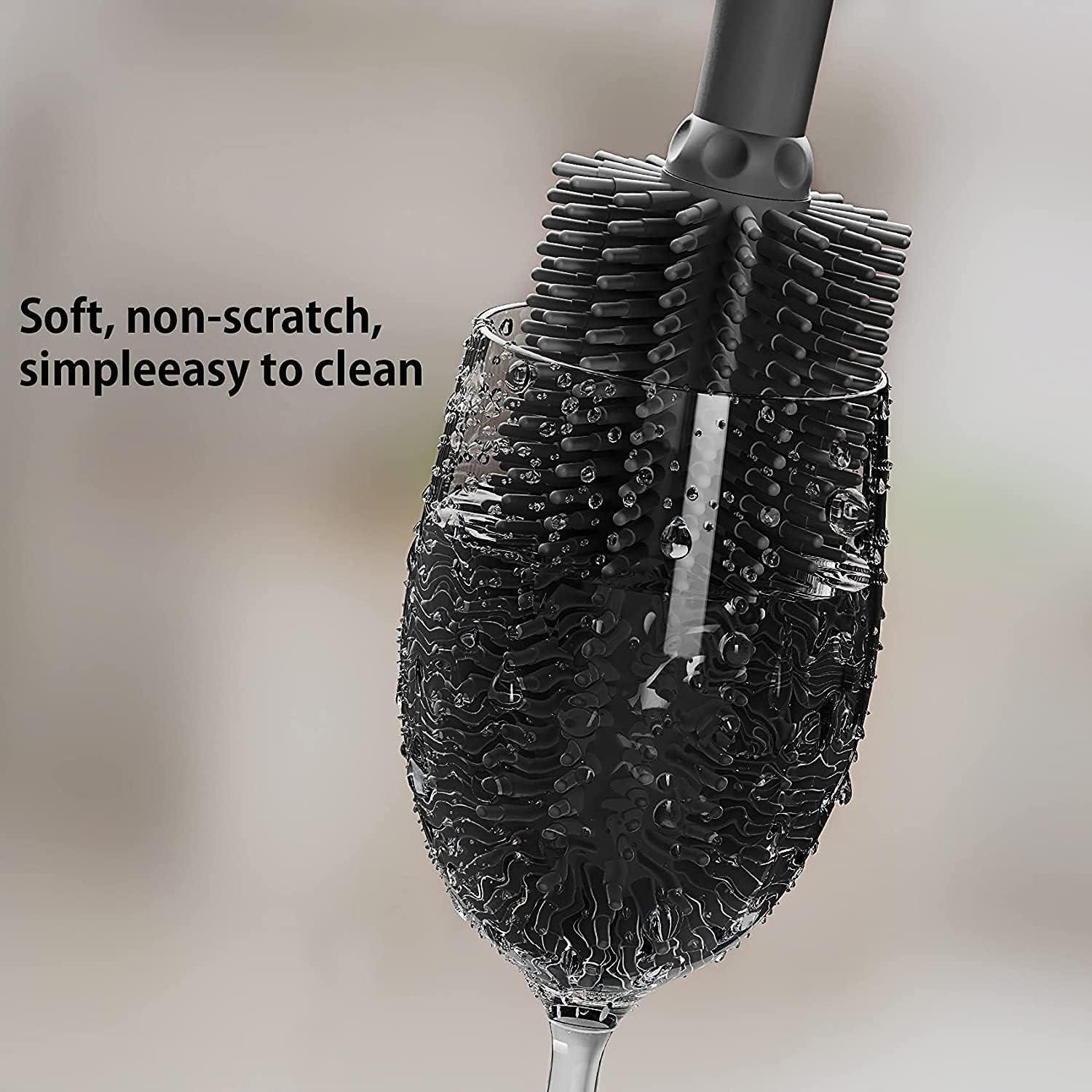 Cepillo Limpiador de Botellas de Silicona SUPPHOUS 2 Piezas