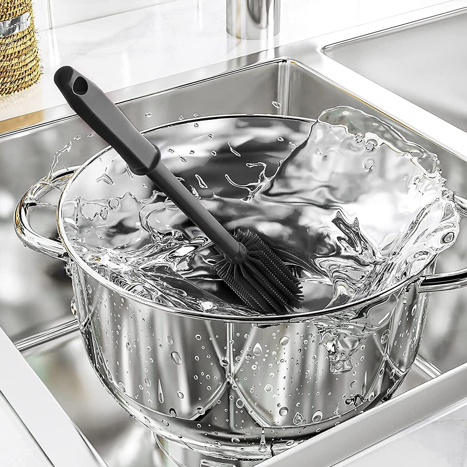 Cepillo Limpiador de Botellas de Silicona SUPPHOUS 2 Piezas