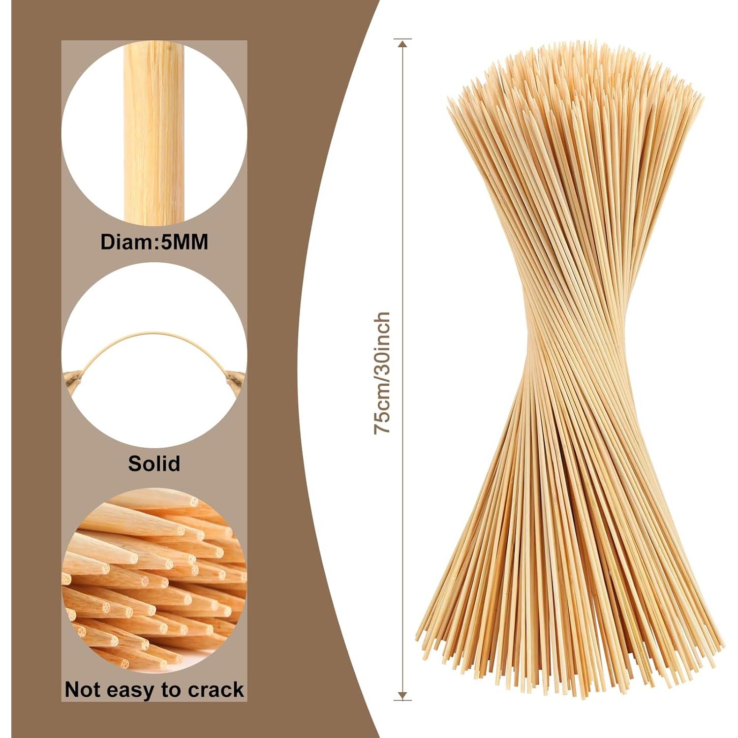 Paquete de 150 Palos de Bambú para Asar Malvaviscos 76 cm