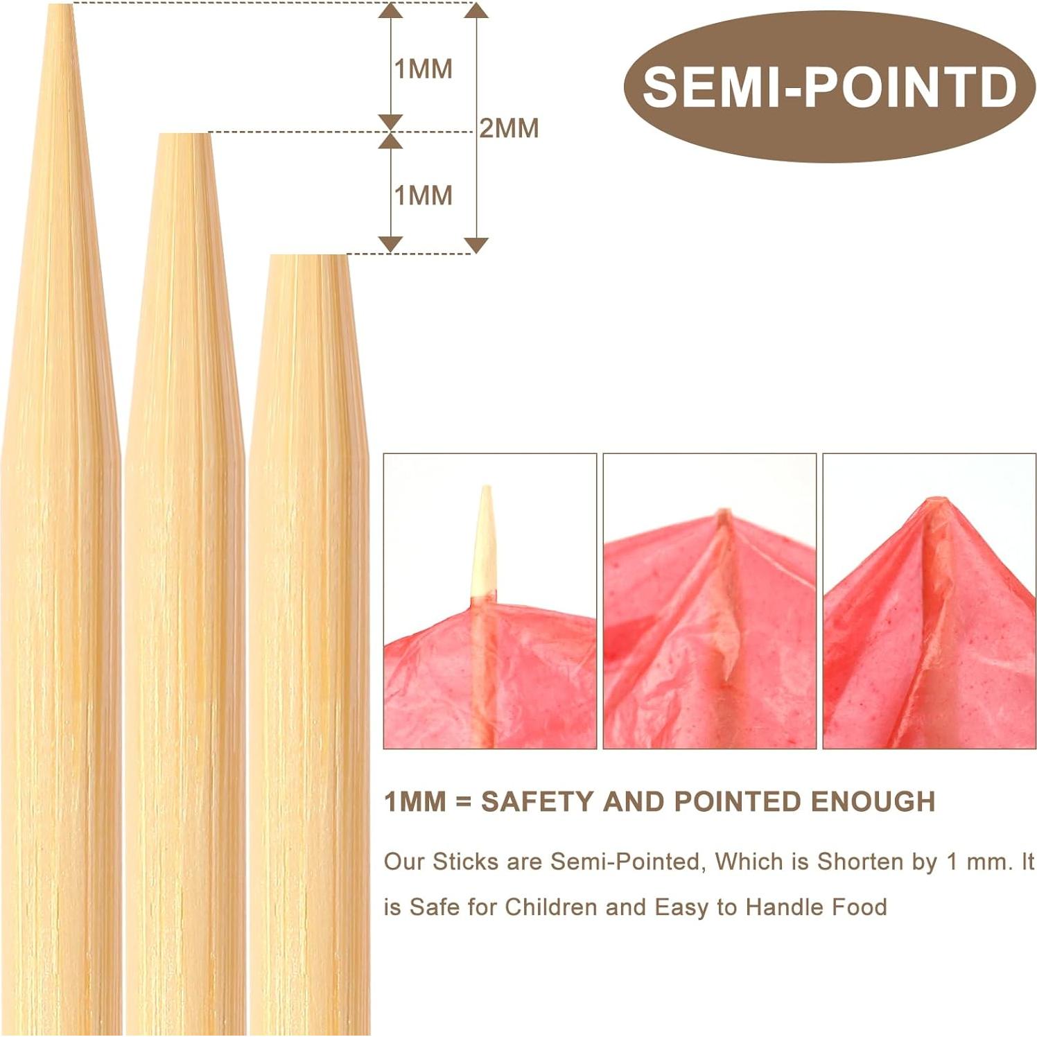 Paquete de 150 Palos de Bambú para Asar Malvaviscos 76 cm