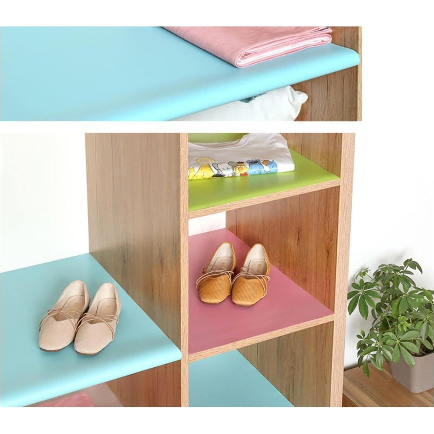 Forro de Estante Sin Adhesivo BuRuiJi 30.2x149.9 cm Azul