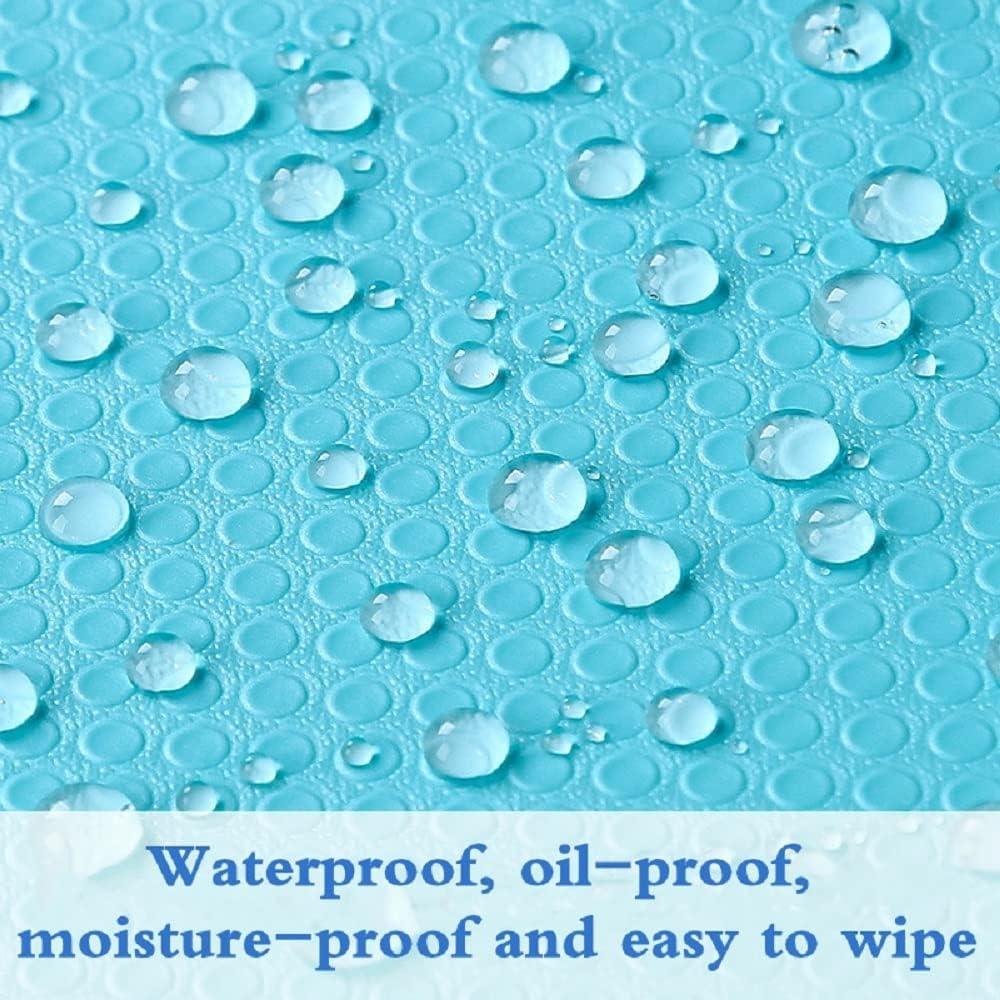 Forro de Estante Sin Adhesivo BuRuiJi 30.2x149.9 cm Azul