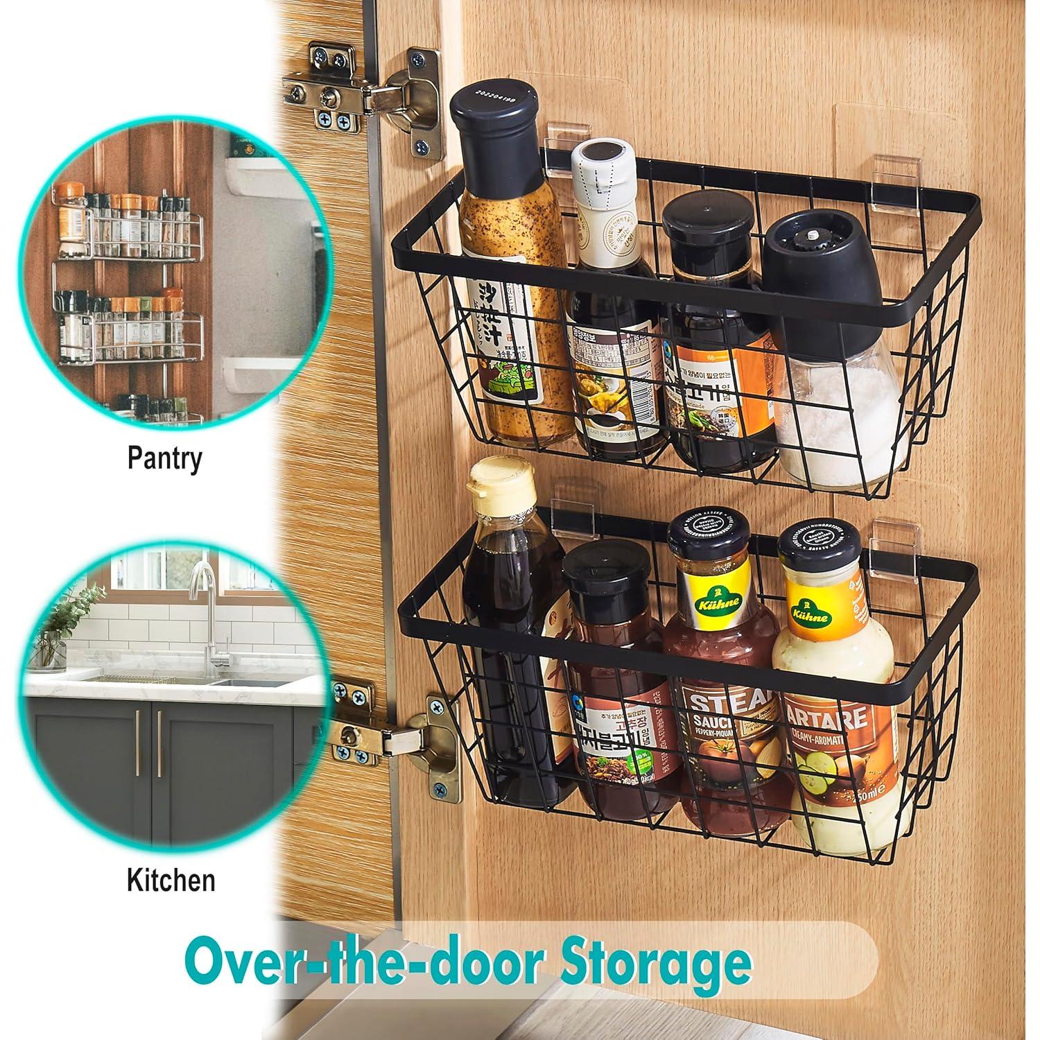 Juego de 2 Cestas Negras LIGHT DUST para Montaje en Pared