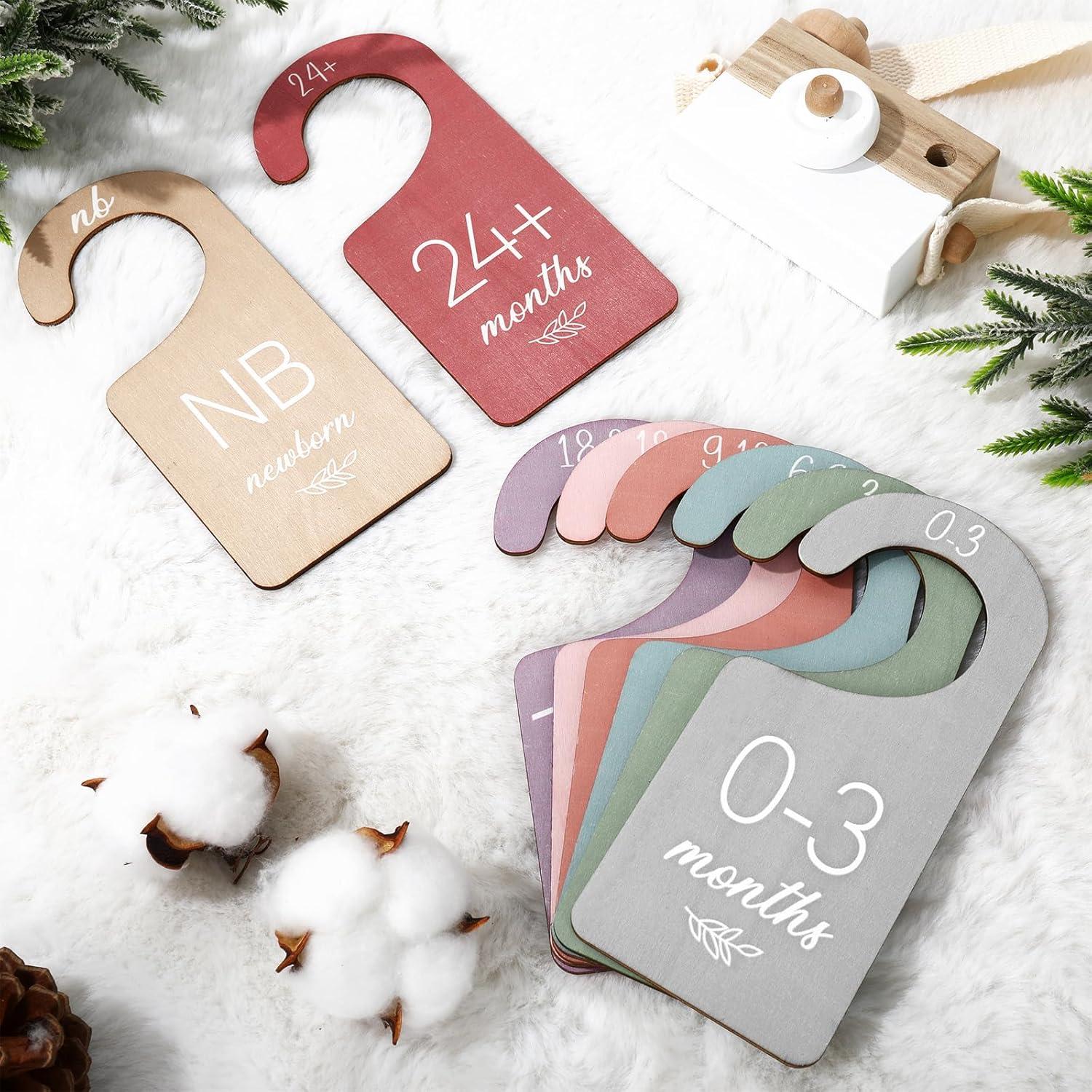 Divisores de Armario para Bebés Whaline 8 Piezas Boho Madera