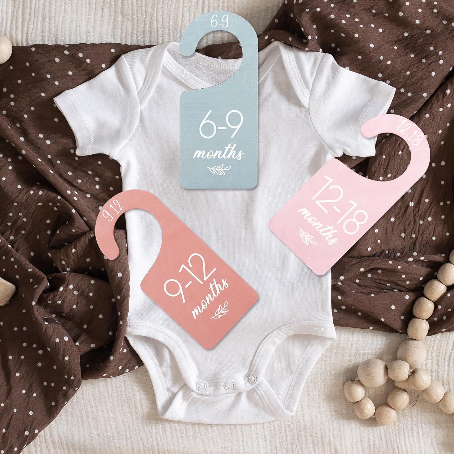 Divisores de Armario para Bebés Whaline 8 Piezas Boho Madera