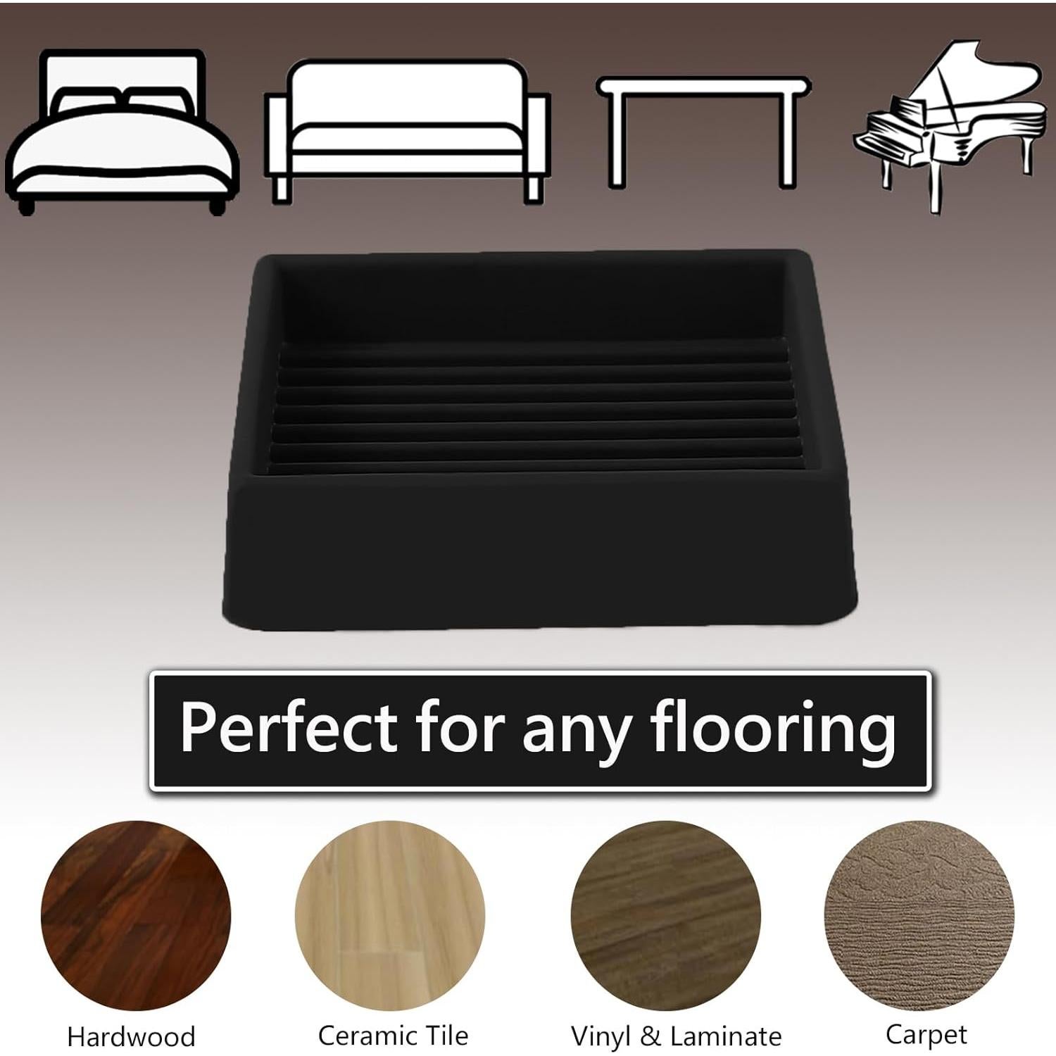 Cups de Goma Antideslizantes Jayen para Muebles - 4 Pcs