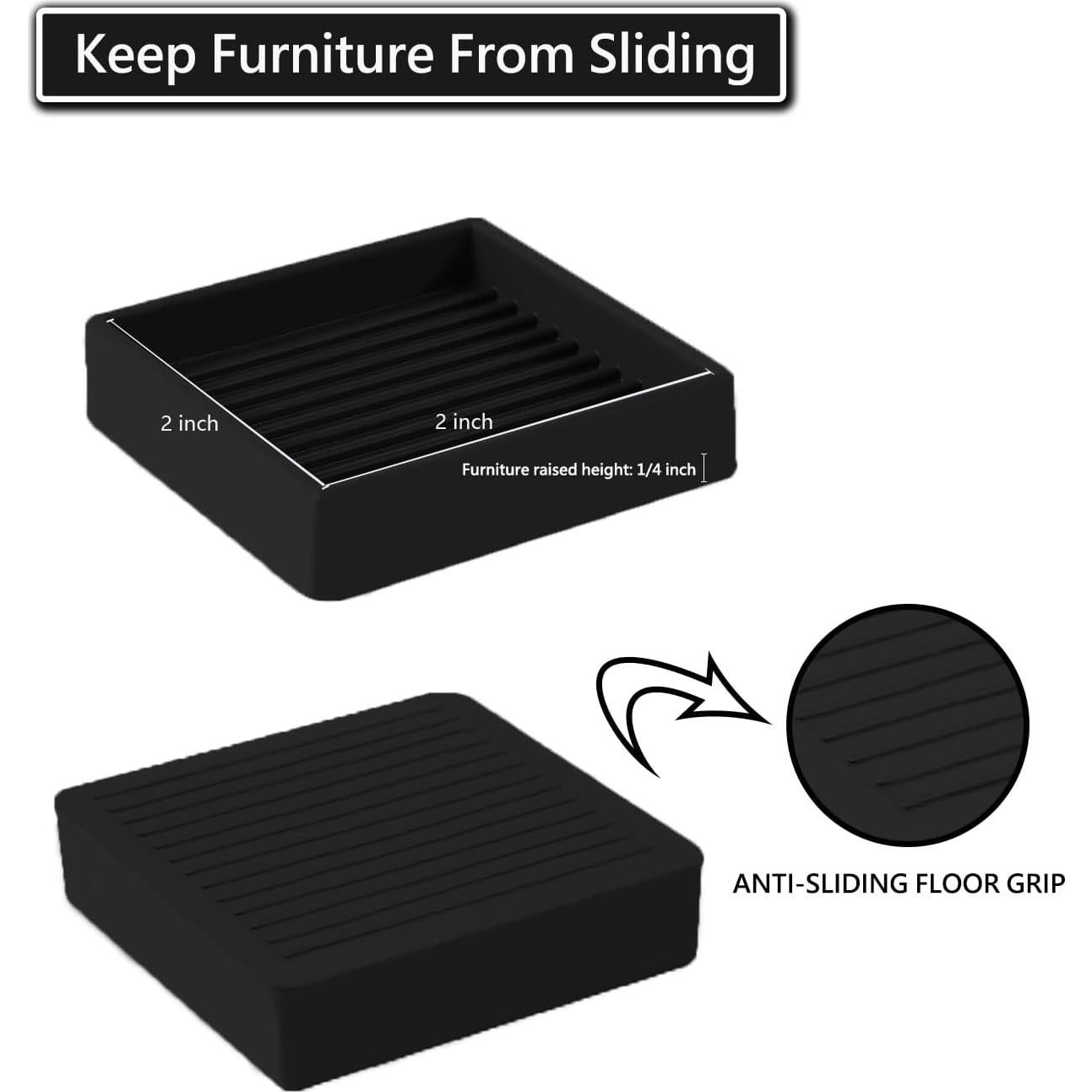 Cups de Goma Antideslizantes Jayen para Muebles - 4 Pcs