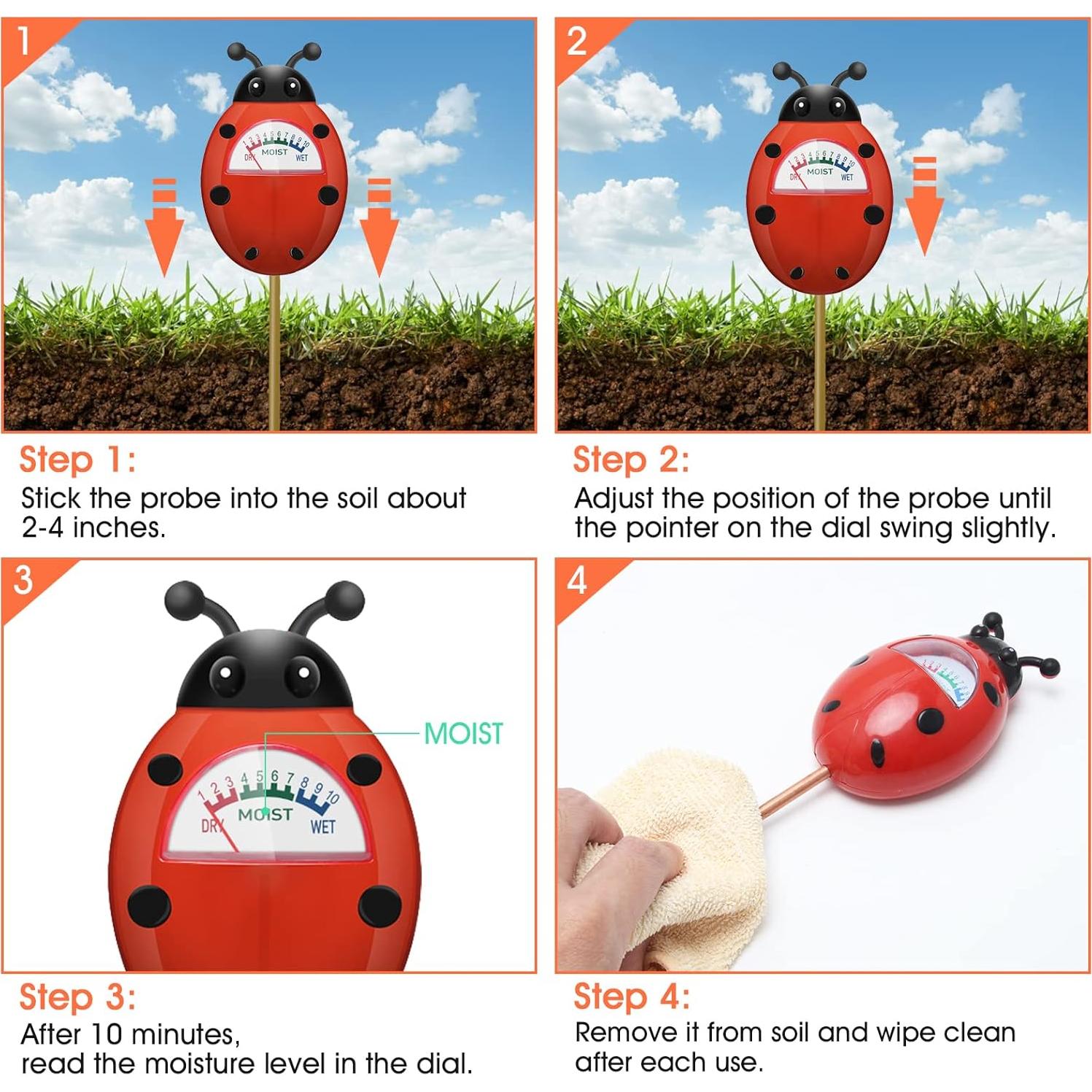 Medidor de Humedad UNIWA, Sensor de Suelo 2 Pack