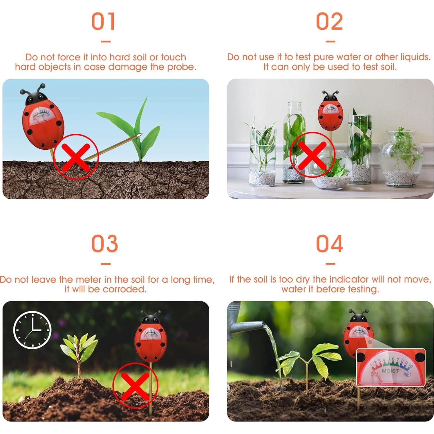 Medidor de Humedad UNIWA, Sensor de Suelo 2 Pack