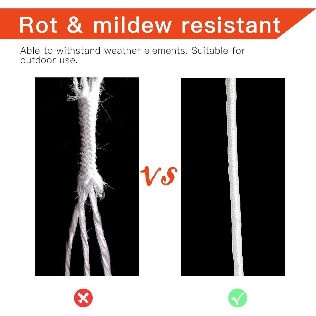 Cuerda de Halyard Anley 15.24 m x 0.64 cm para Bandera