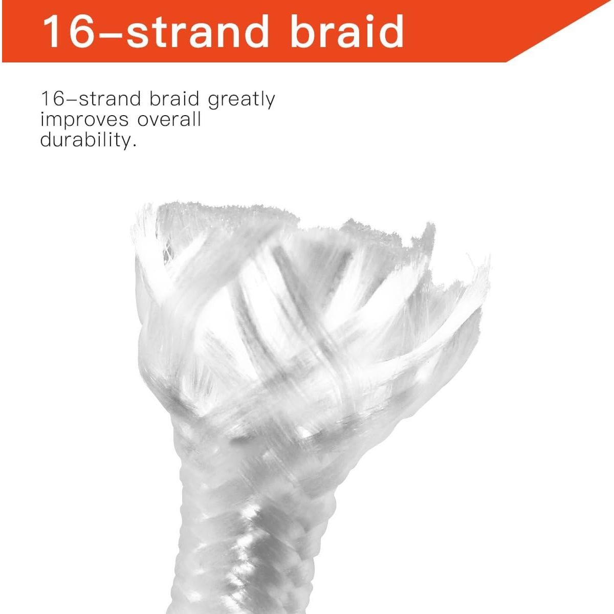 Cuerda de Halyard Anley 15.24 m x 0.64 cm para Bandera