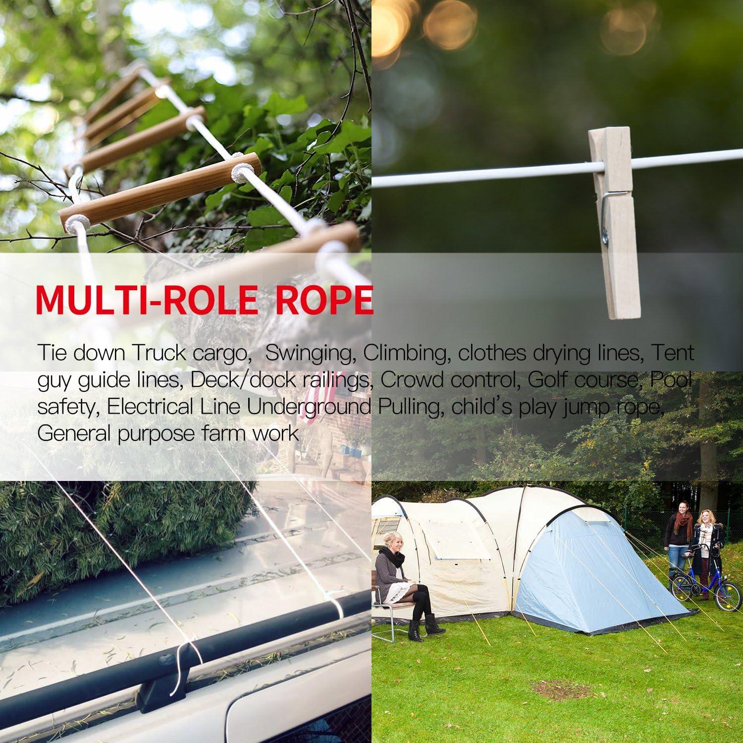 Cuerda de Halyard Anley 15.24 m x 0.64 cm para Bandera