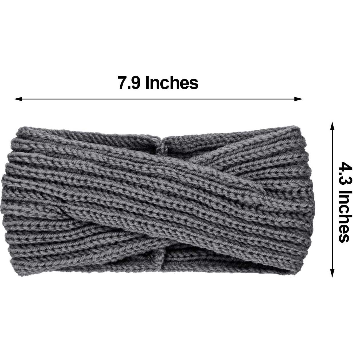 Diademas de Invierno Tejidas Gruesas TecUnite - 4 Piezas