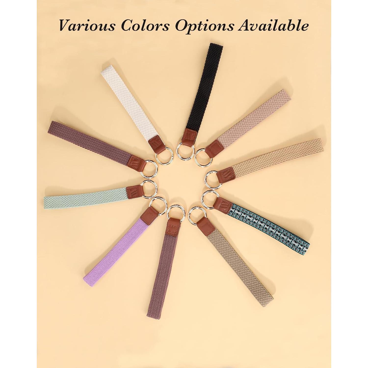 Llave de Muñeca WEESMILE Negra, Llavero Elástico de Nylon