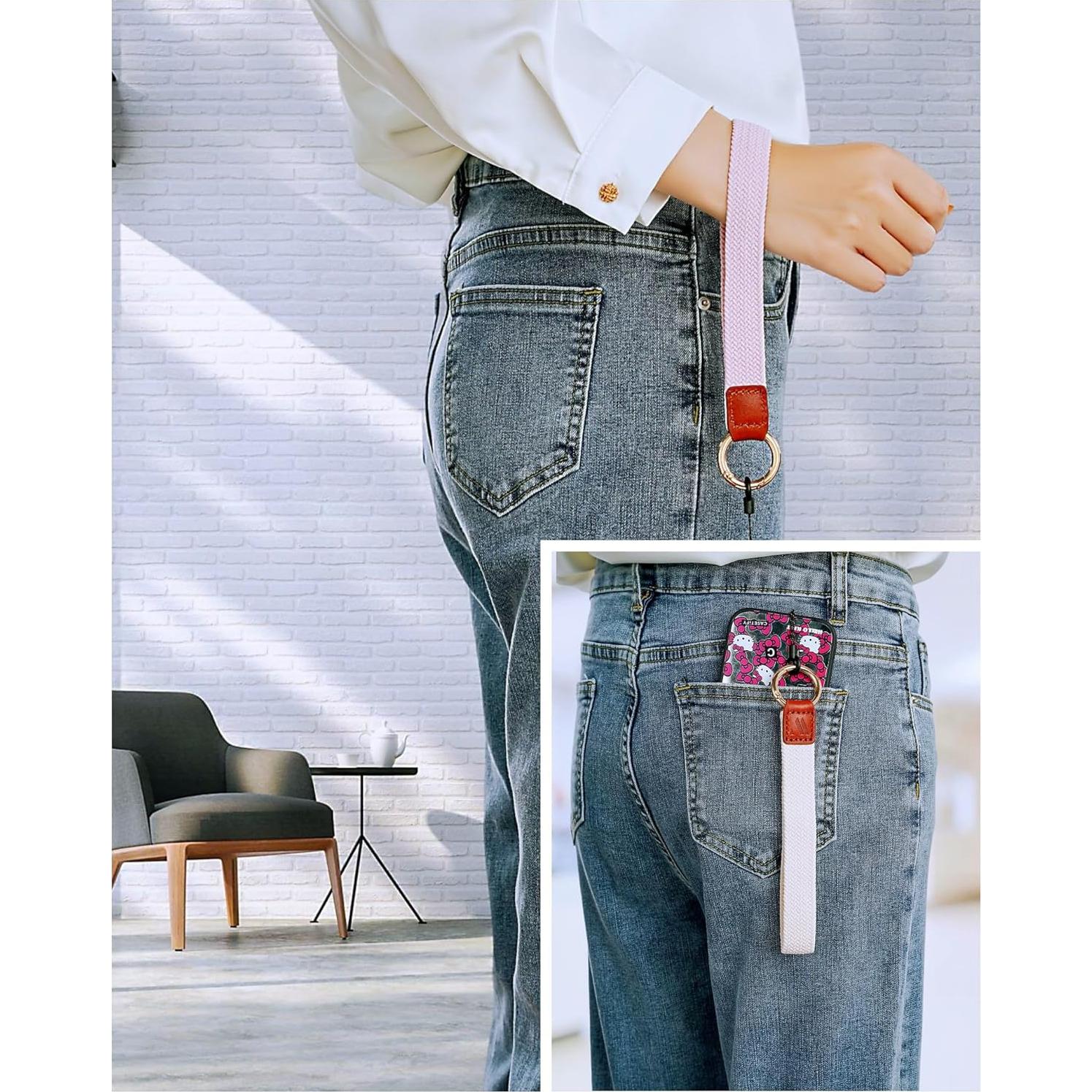 Llave de Muñeca WEESMILE Negra, Llavero Elástico de Nylon