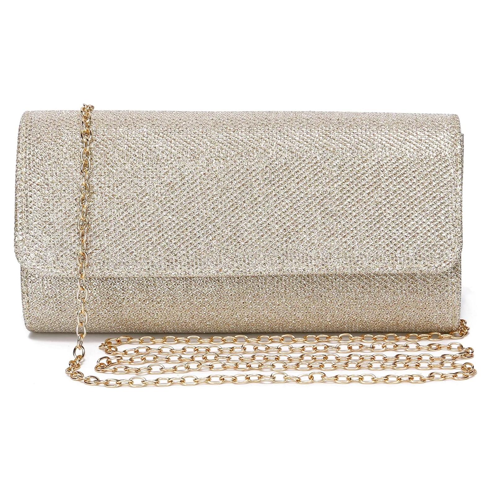 Bolso de Noche Brillante Outrip para Mujeres Albaricoque