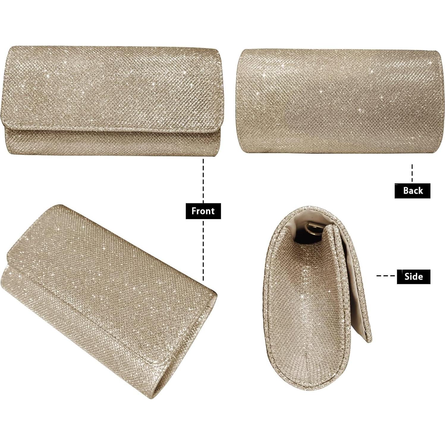 Bolso de Noche Brillante Outrip para Mujeres Albaricoque