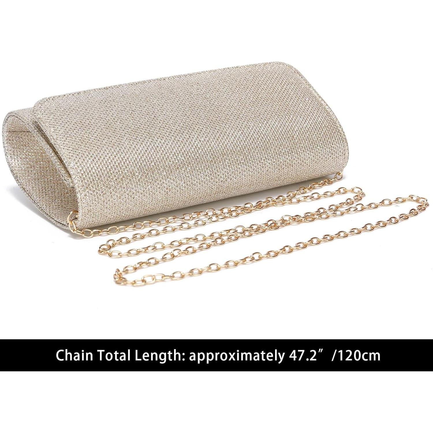 Bolso de Noche Brillante Outrip para Mujeres Albaricoque