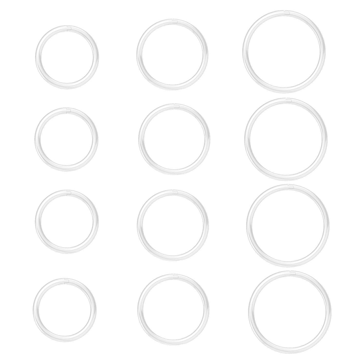 Aros de Trago Transparentes 18G Acrílico Bioflex 12PCS