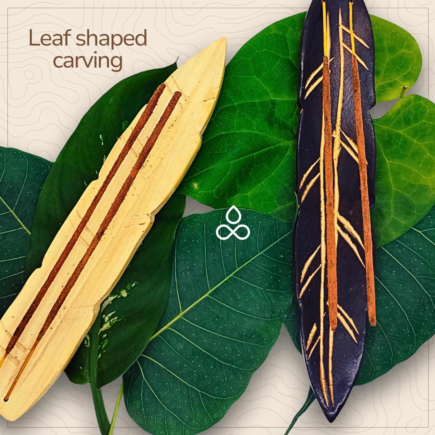 Soporte de Incienso de Madera Calmveda - Paquete de 2 Unidades