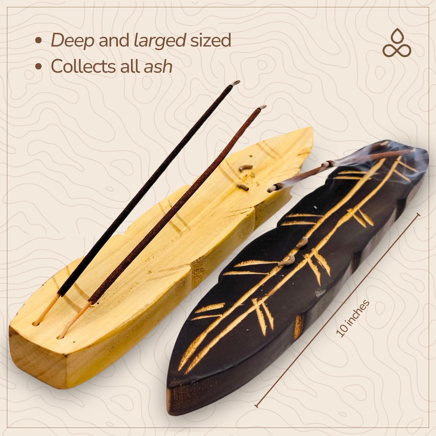 Soporte de Incienso de Madera Calmveda - Paquete de 2 Unidades