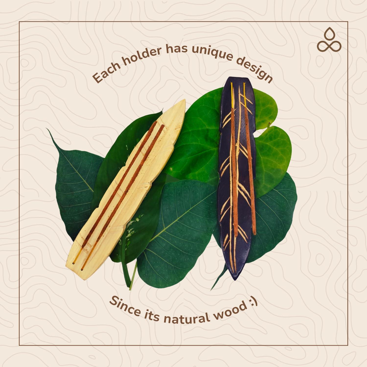 Soporte de Incienso de Madera Calmveda - Paquete de 2 Unidades