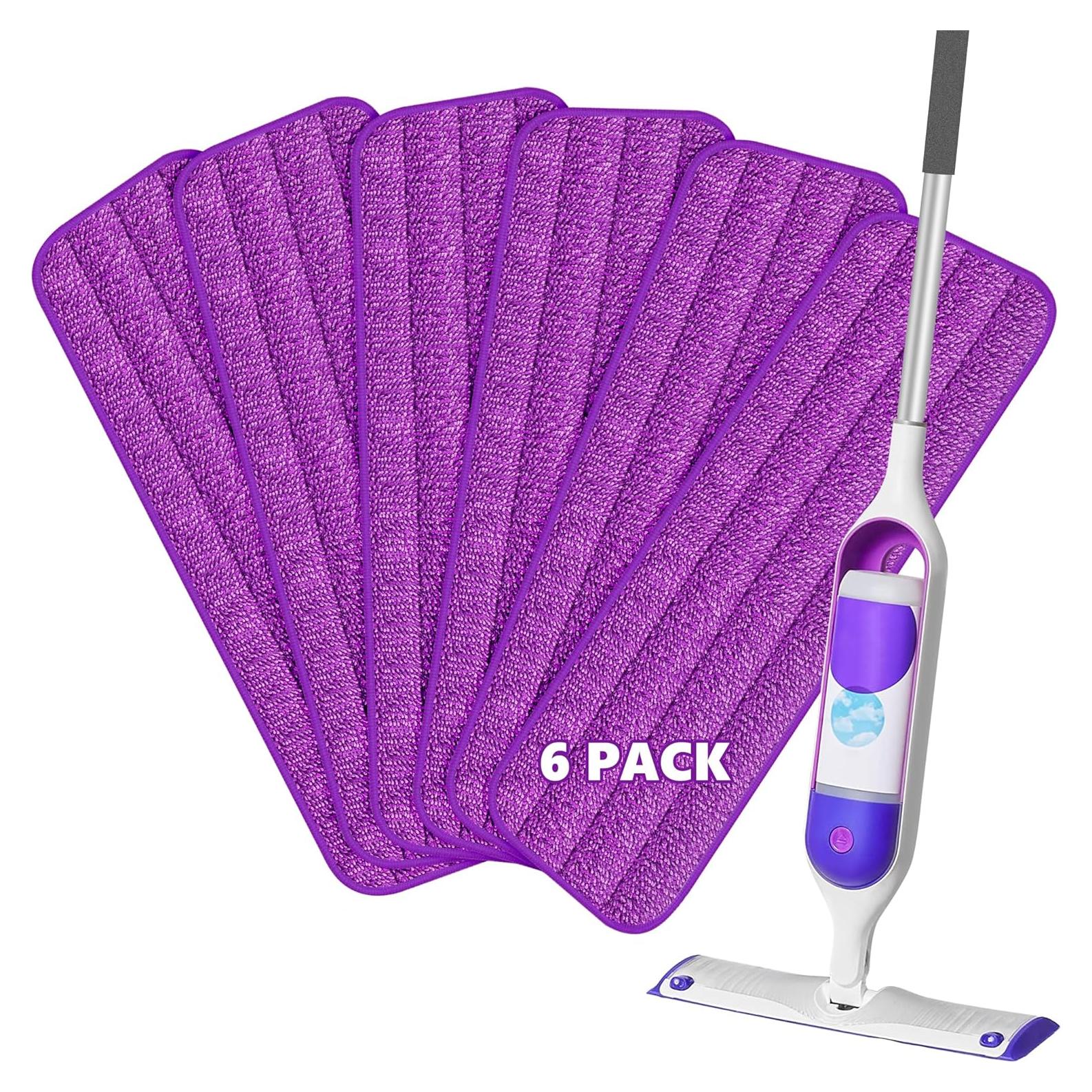Almohadillas Reutilizables HOMTOYOU para Swiffer Power Mop - 6 Pzas