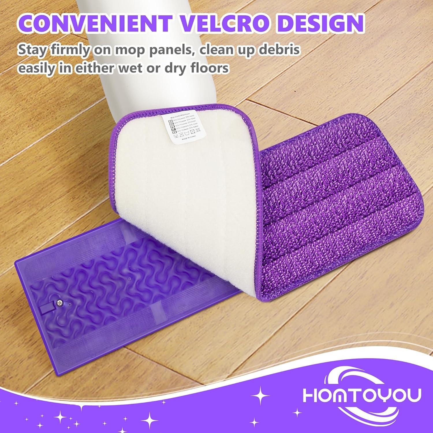 Almohadillas Reutilizables HOMTOYOU para Swiffer Power Mop - 6 Pzas