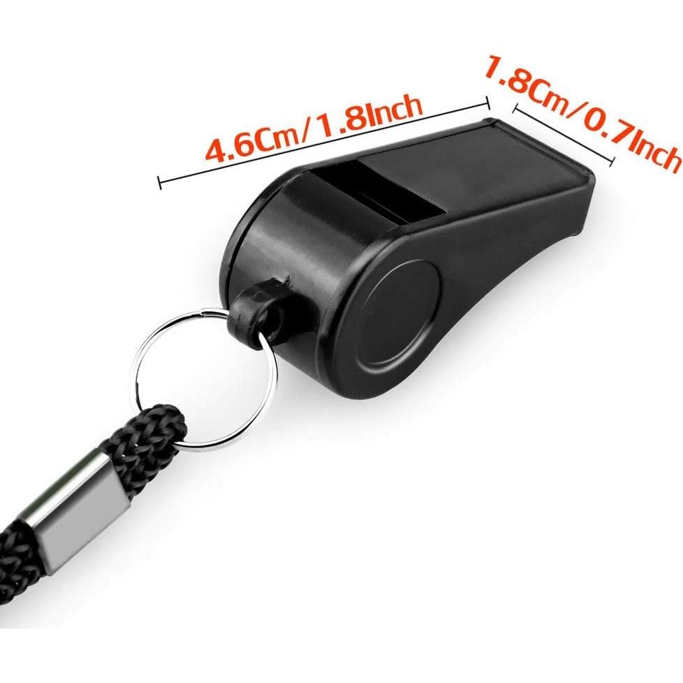 Silbatos de Plástico Hipat 12PCS con Cordón - Sonido Fuerte 120dB