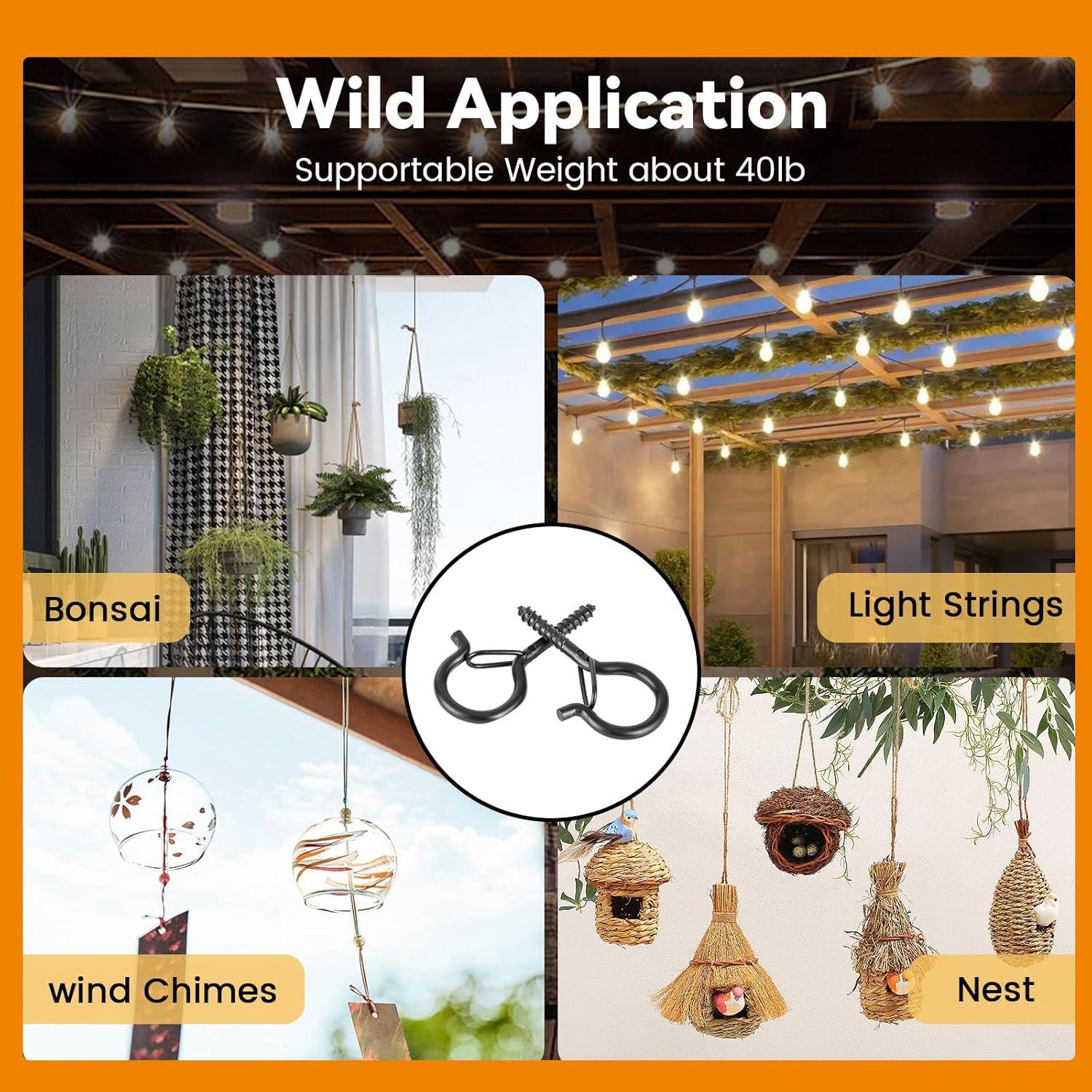 Ganchos Q-Hanger TAIHUIMY 30 Pcs con Hebilla de Seguridad 18 kg