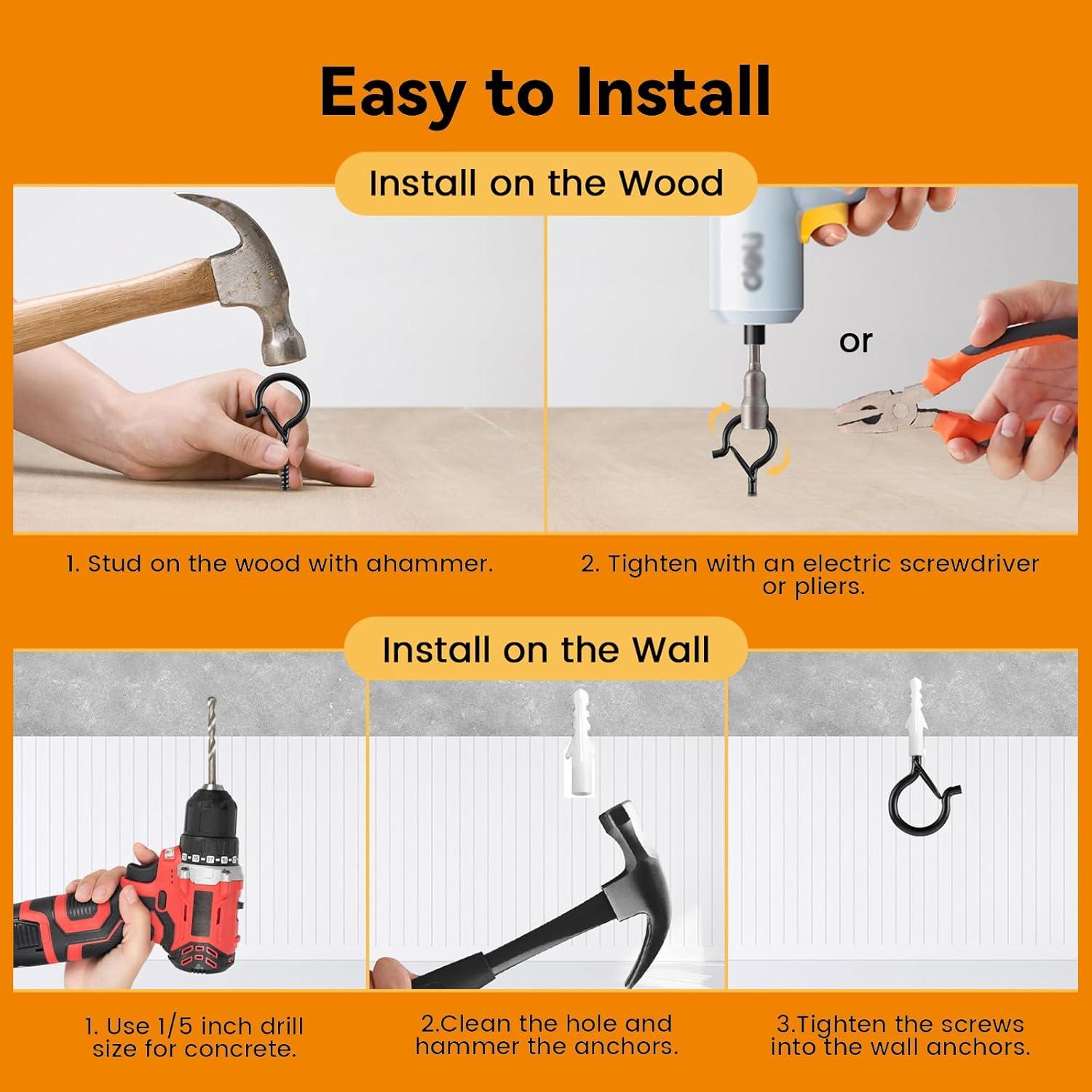 Ganchos Q-Hanger TAIHUIMY 30 Pcs con Hebilla de Seguridad 18 kg