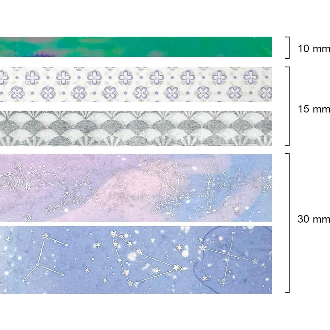 Set de Cinta Washi y Pegatinas Decorativas Allydrew - 10 Rollos y 10 Hojas