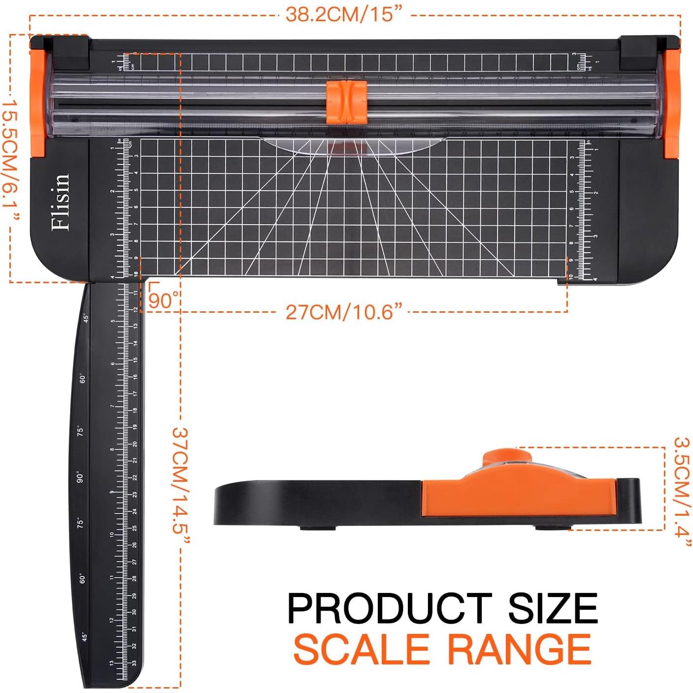 Cortadora de Papel Guillotina Flisin 30 cm con Protección Seguridad