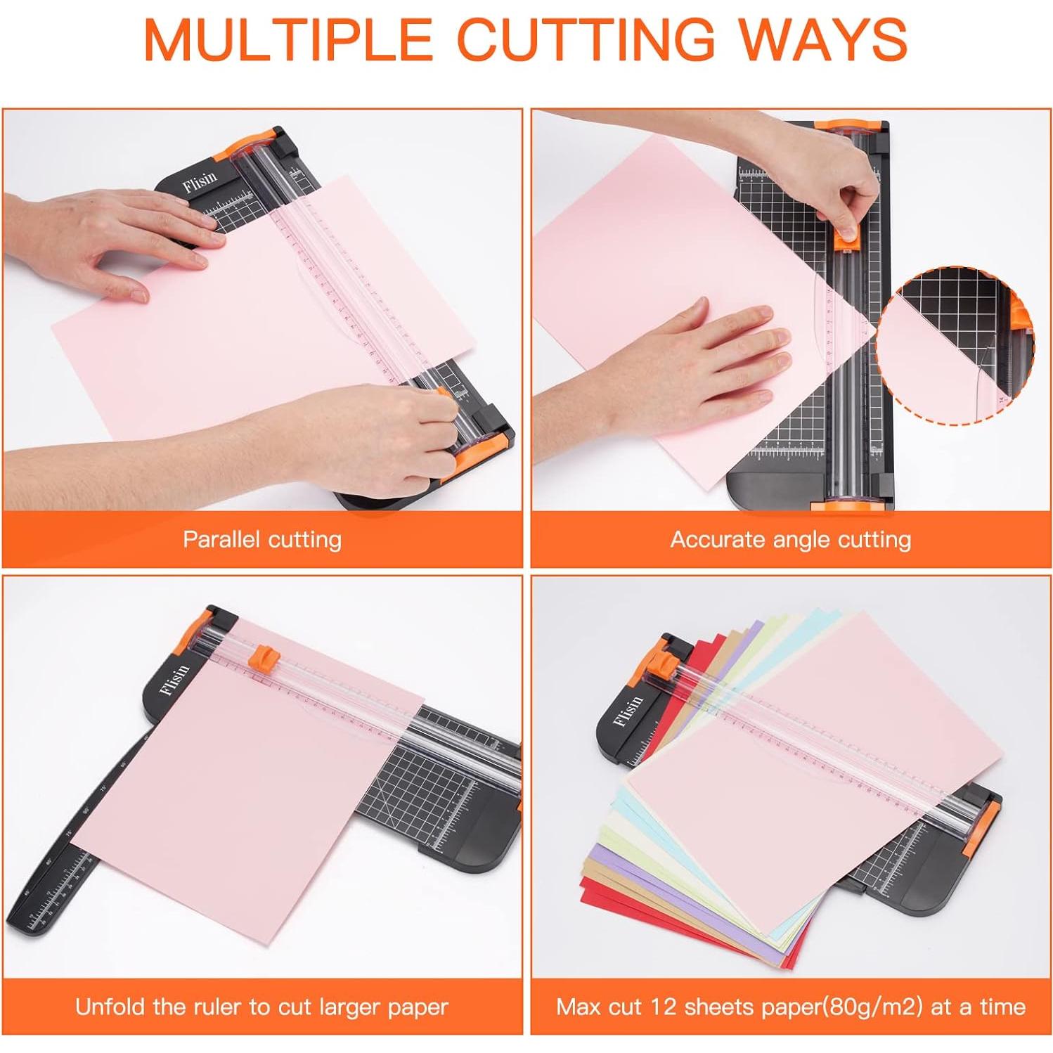 Cortadora de Papel Guillotina Flisin 30 cm con Protección Seguridad