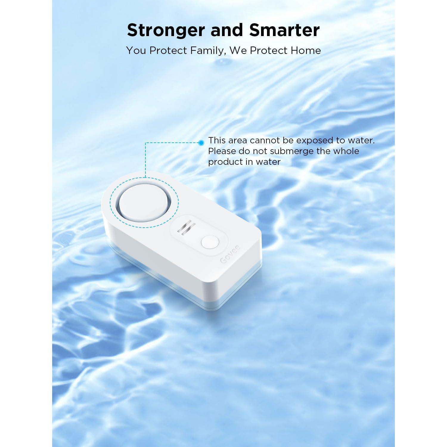 Govee Sensor de Agua WiFi 2 Pack, Alarma 100dB para Fugas