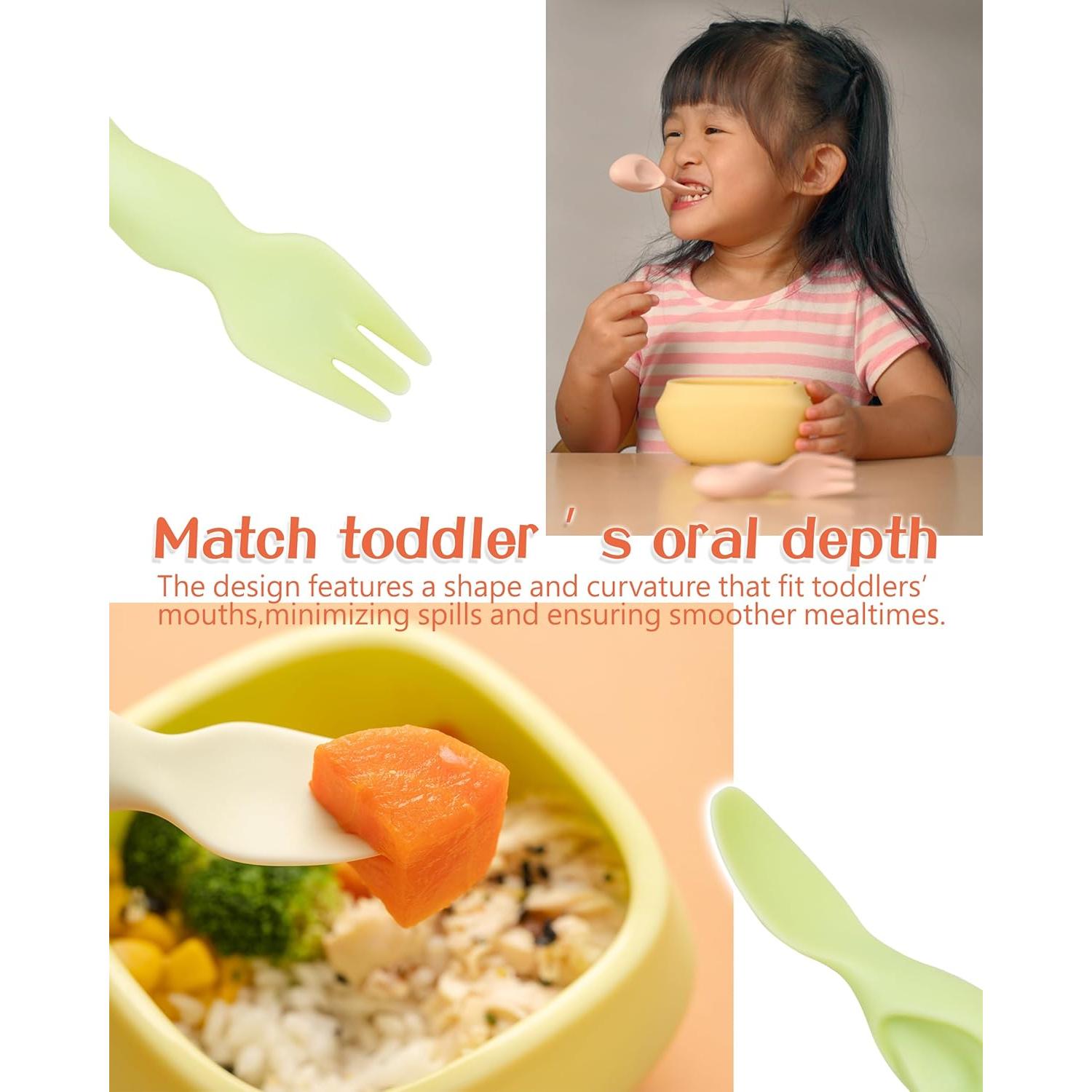 Juego de Utensilios Ergonómicos Tiny Genius para Bebés 1-4 Años