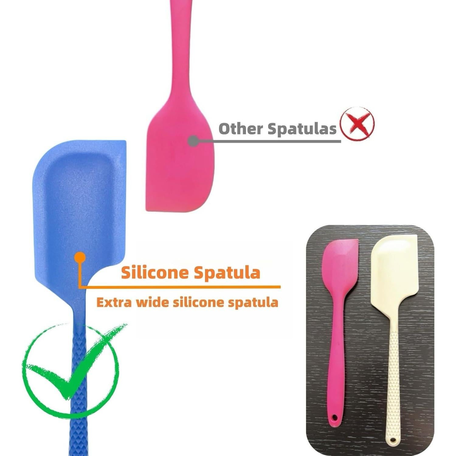 Espátula de Silicona HRDA Resistente al Calor 29.5 cm Azul