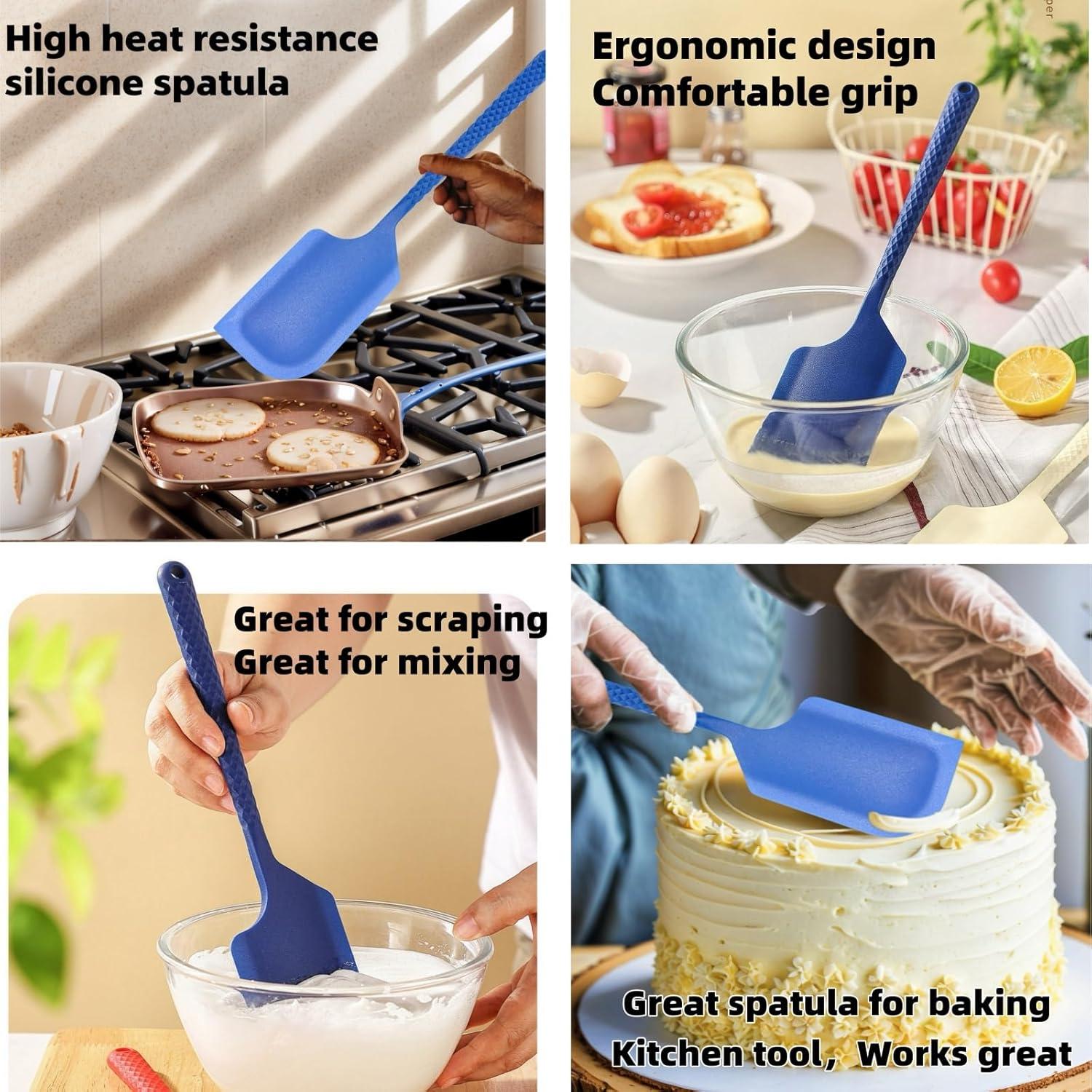 Espátula de Silicona HRDA Resistente al Calor 29.5 cm Azul