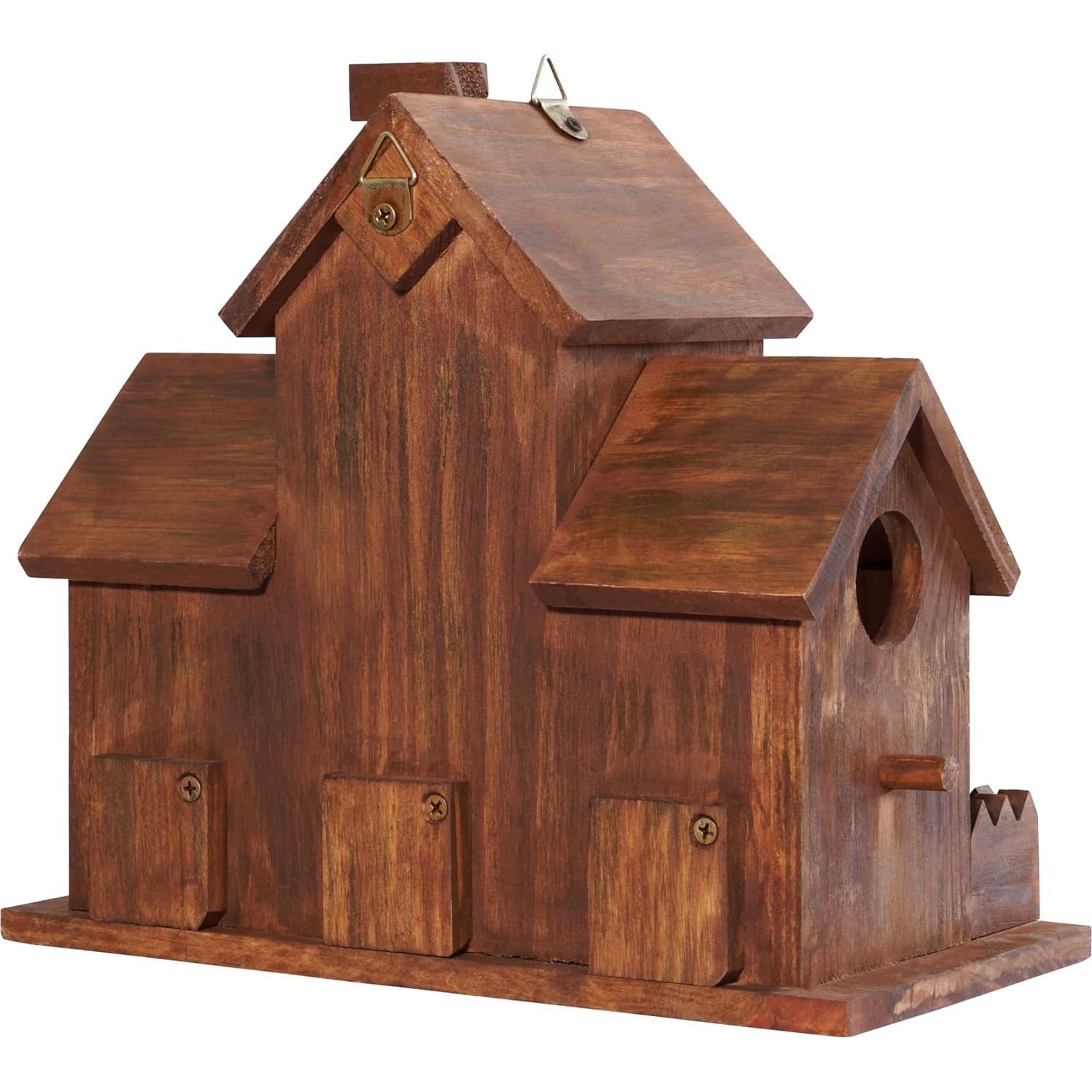 Casa para Aves MIXUMON de Madera con 3 Habitaciones y Comederos