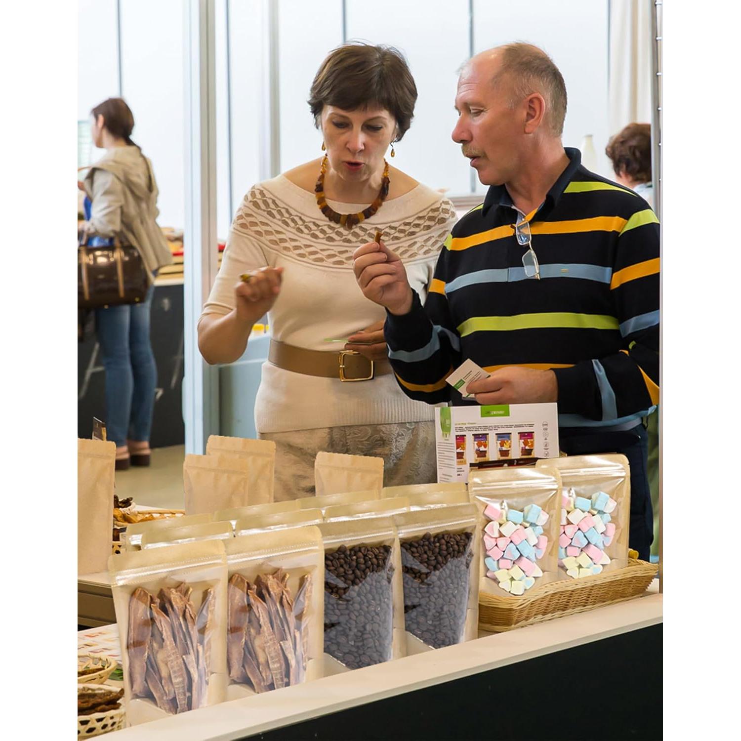 Bolsas de Pie Reutilizables FireKylin 100 Pcs 8.9x14 cm Kraft