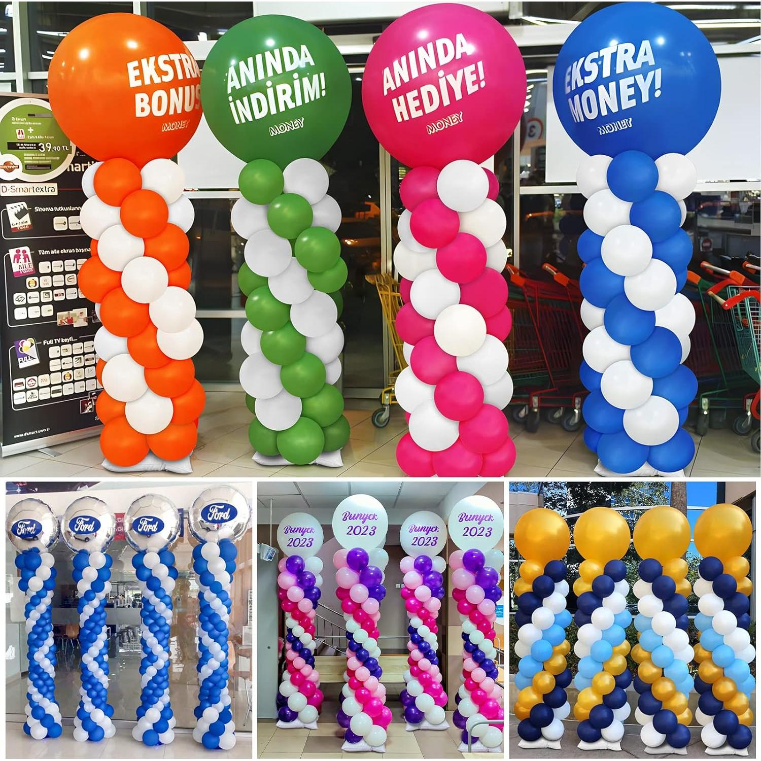 2 Juegos de Soporte de Columna de Globo Toosci 2.74m Ajustable