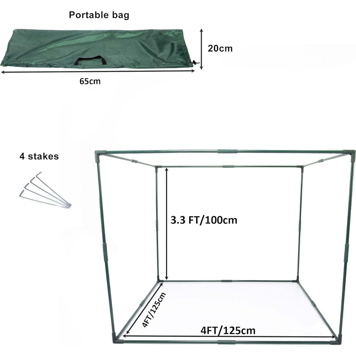 Cubierta de Malla Cuadrada 1.25m x 1.25m x 1.0m porayhut