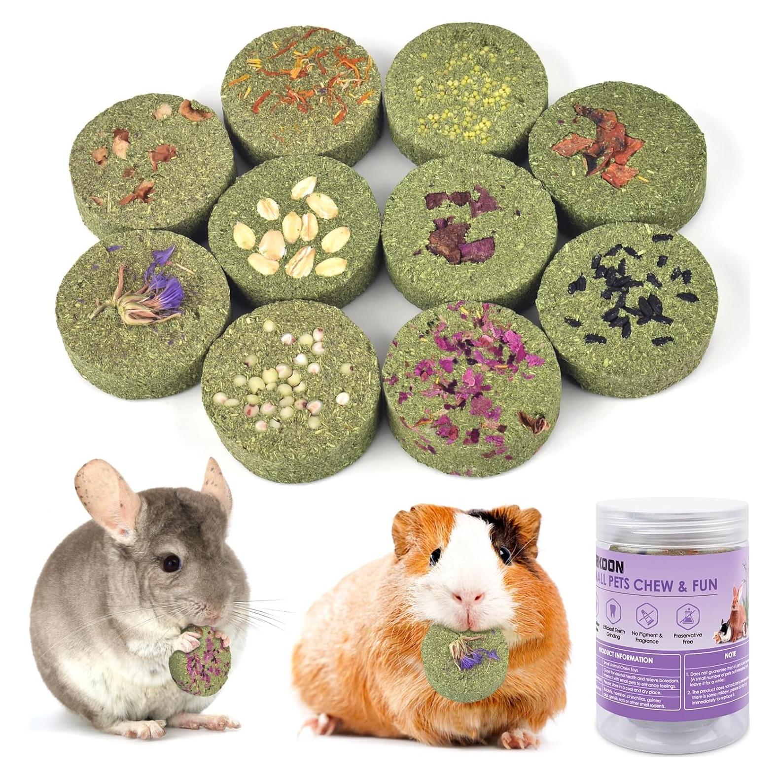 Bloques de Masticar Heno Timothy ERKOON 100% Comestibles 10 Unidades