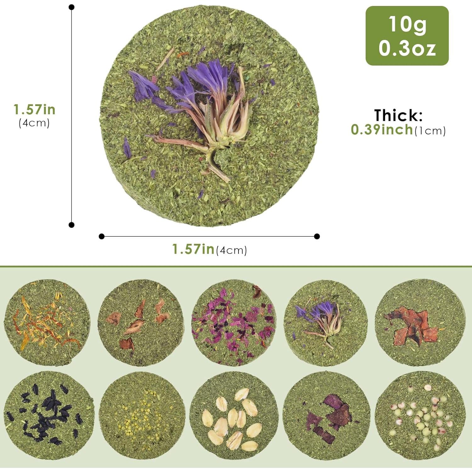 Bloques de Masticar Heno Timothy ERKOON 100% Comestibles 10 Unidades