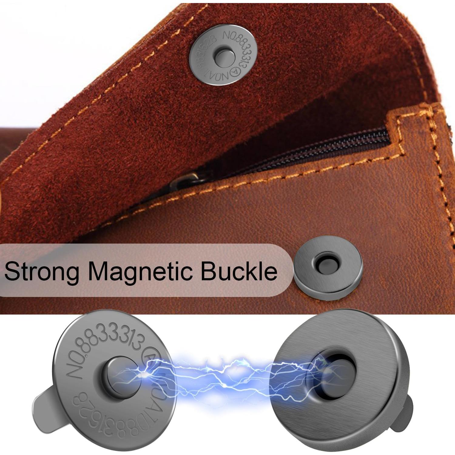 CooBigo 24 Sets Broches Magnéticos 14mm para Bolsos DIY