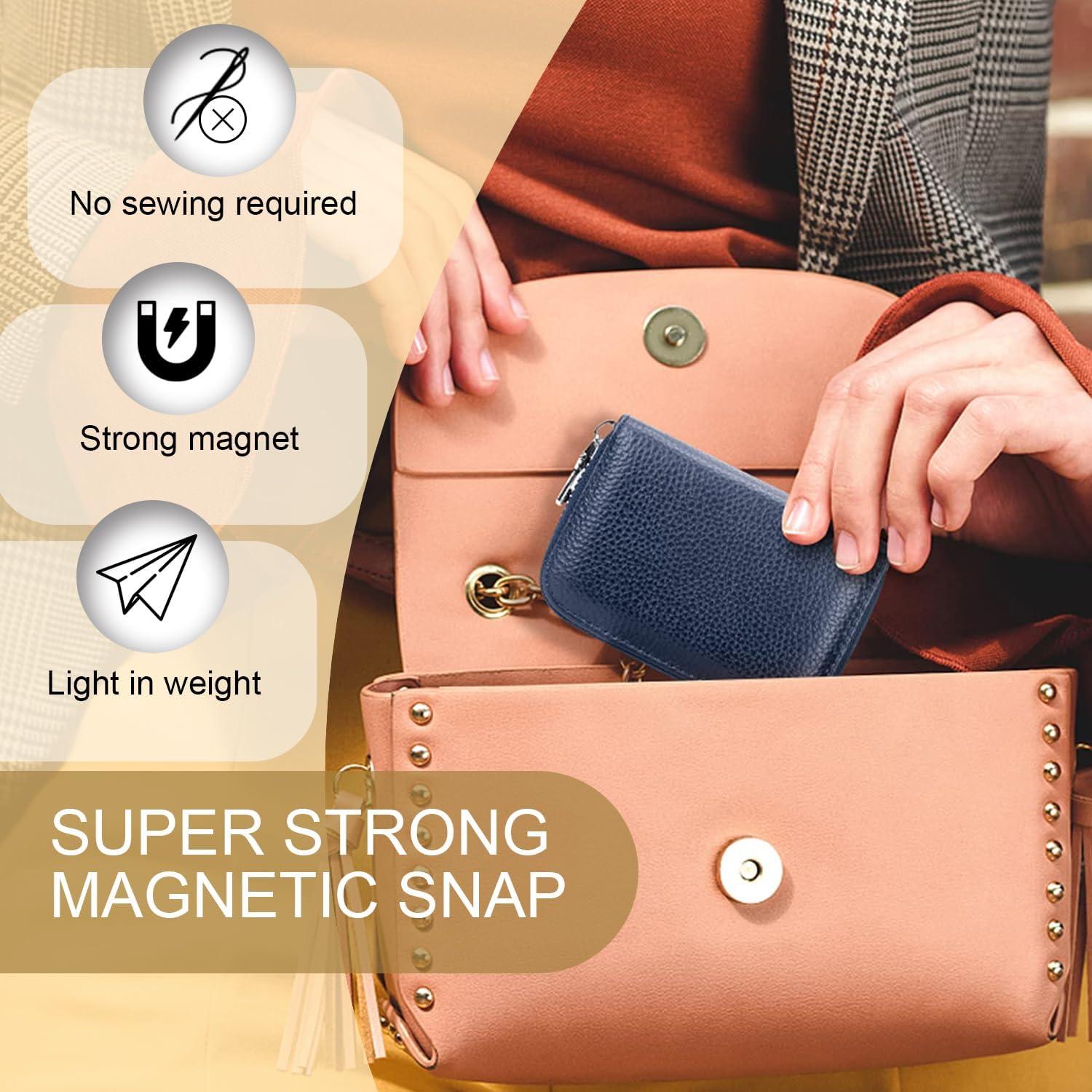 CooBigo 24 Sets Broches Magnéticos 14mm para Bolsos DIY