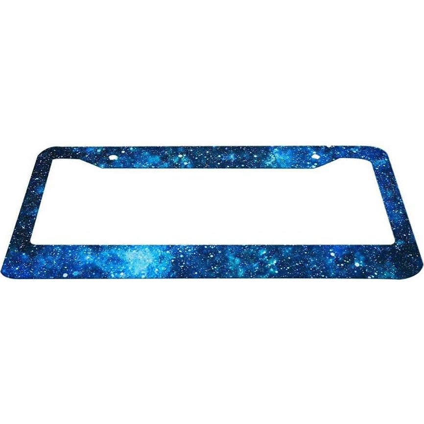 Marco de Placa de Licencia Aluminio Nicokee Galaxia Azul 31.3x16 cm