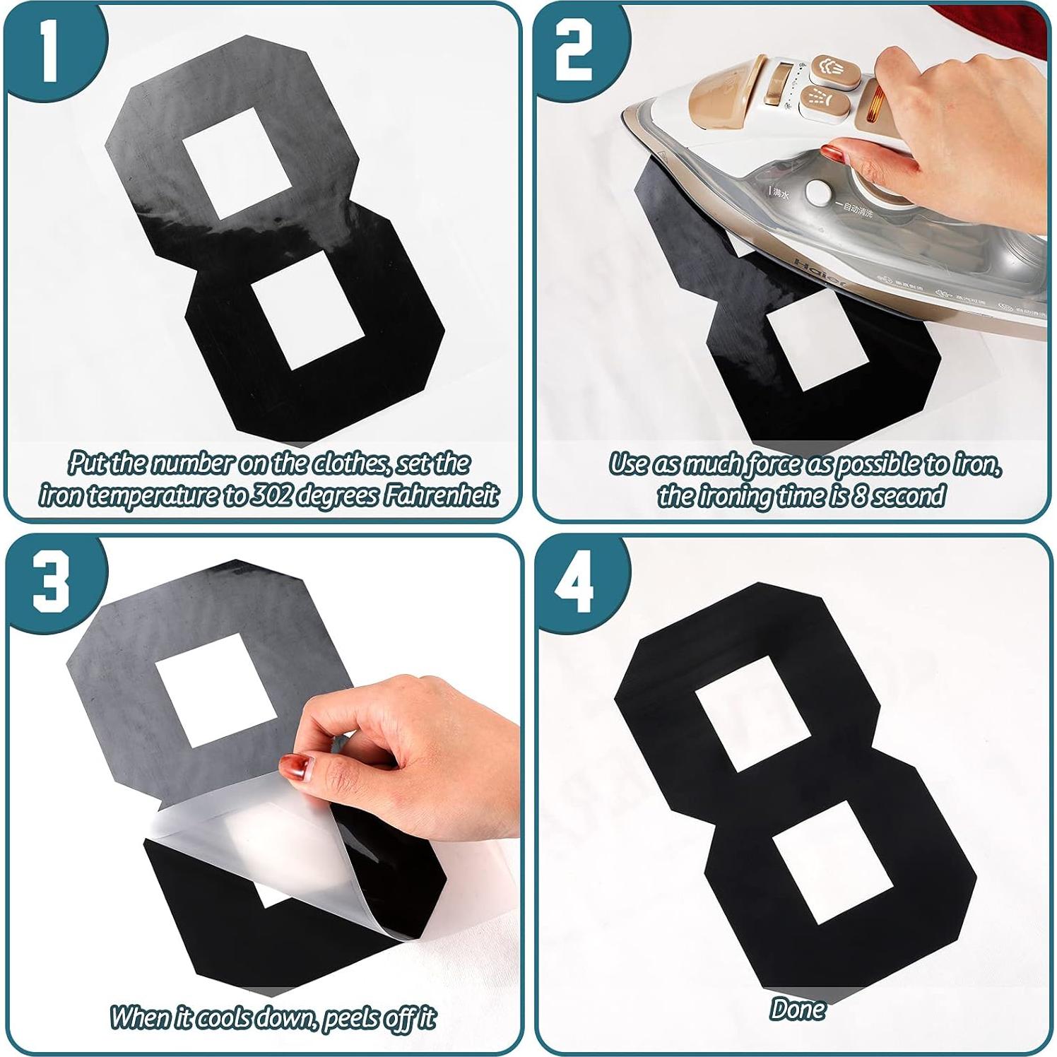 Zonon 22 Piezas Números Transferibles para Camisetas 7.62 cm