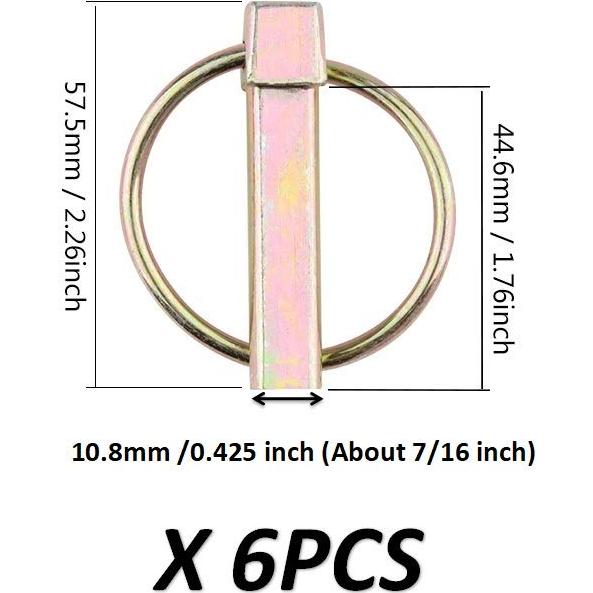 Kit de Pasadores de Seguridad Comonc 6 PCS 11 mm Alta Resistencia